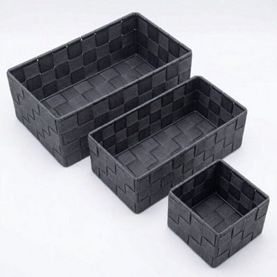 Storage Baskets Storage Organizers Basket Storage Box Set Woven Baskets Storage Chests from B&Q