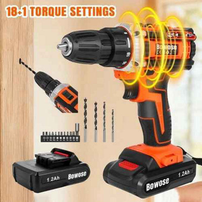 21V Cordless Drill Screwdriver With Rechargeable Battery For Drilling And Fastening Tasks from B&Q
