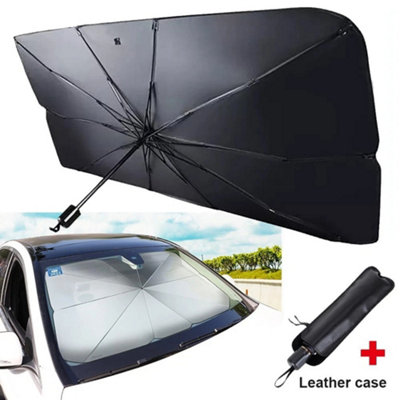 Car Windshield Sun Shade Umbrella Foldable Uv Protection Sunshade  140Cm  78 Cm