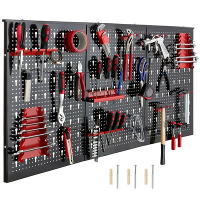 Wall Mounted Pegboard Tool Storage Set With Bins For Garage Workshop Shed Organiser from B&Q