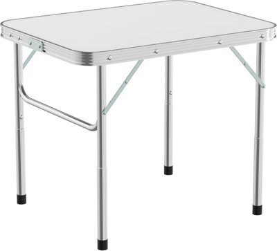 2Ft Foldable Picnic Table Portable Outdoor Folding Desk White from B&Q