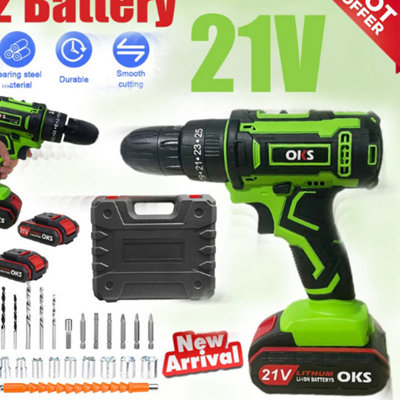 21V Cordless Combi Drill Driver Kit With 2 Batteries And Hammer Function from B&Q