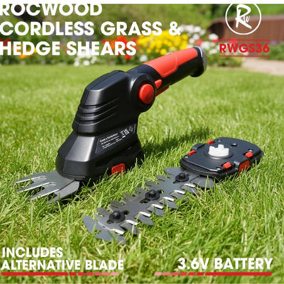 2-In-1 Cordless Electric Grass & Hedge Trimmer 3.6V from B&Q