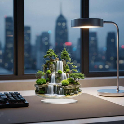 2D Tabletop Waterfall Decor Acrylic Desk Ornament from B&Q