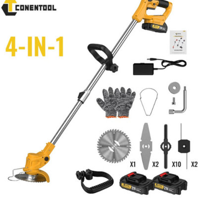 21V Cordless Grass Trimmer Garden Edger With 2 Batteries from B&Q