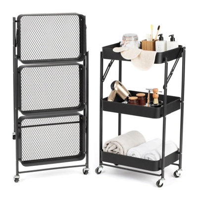 Space Saving 3 Tier Kitchen Trolley Cart With Smooth Wheels from B&Q