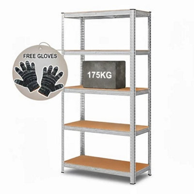  - 5 Tier Metal Storage Shelf Unit Heavy Duty Shelving Rack For Warehouse Shed