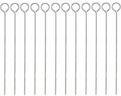  - 10 Pack Durable Metal Bbq Skewers For Meat And Vegetable Kebabs Grill Kitchen Use
