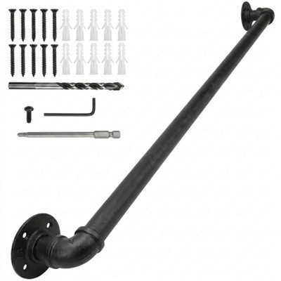 Adjustable 100Cm To 300Cm Metal Stair Handrail Grab Rail Balustrade Banister Bar from B&Q