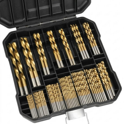 99Pcs Hss Metric Twist Drill Bit Set 1.5 10mm Boxed Drill Bits For Wood Metal Plastic