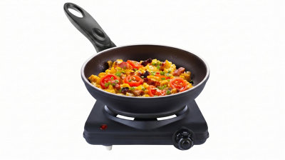  - Portable Electric Hot Plate Tabletop Cooker 1250W Compact Single Burner Stove