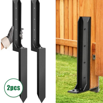  - 4Pcs Heavy Duty Fence Post Repair Anchor Kit Support Stakes