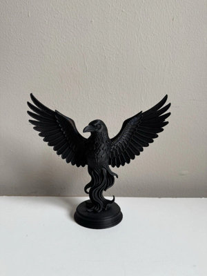  - Dark Raven Ornament Decorative Gothic Bird Statue