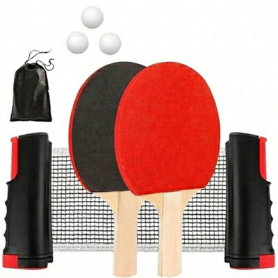  - Ping Pong Table Tennis Set With 2 Bats 3 Balls And Retractable Net