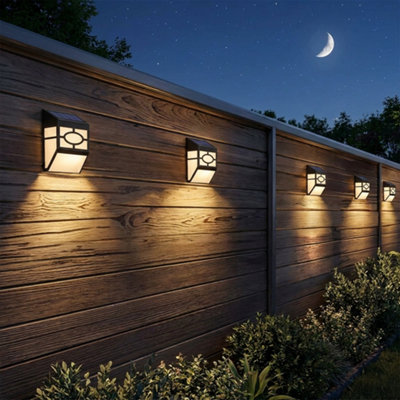 Led Solar Outdoor Wall Light Motion Sensor Garden Security Fence Lamp Waterproof