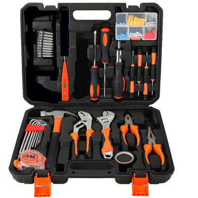  - 105 Piece General Household Hand Tool Kit With Toolbox Storage Case For Home Repair