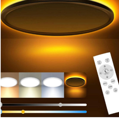  - Dimmable Led Ceiling Light Round 3000K 6500K Remote Control