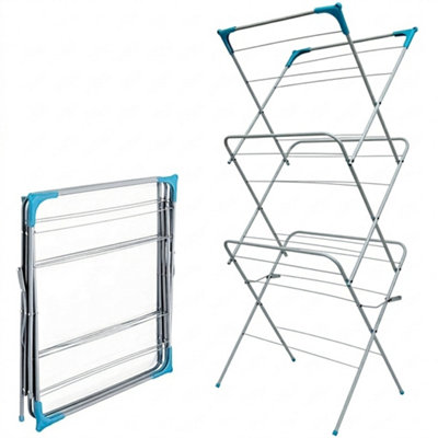  - 3 Tier Foldable Clothes Drying Rack Laundry Airer 14M