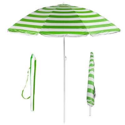  - Beach Tilting Parasol Umbrella 1.8 M Patio Garden Outdoor Uv Protection Sun Shade