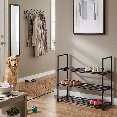  - 3 Tier Shoe Rack Metal Storage Organiser Stackable