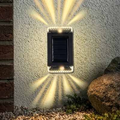  - 8 Pack Solar Powered Led Wall Fence Garden Lights
