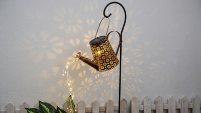  - Solar Watering Can Fairy Lights Outdoor Garden Decoration With Stand