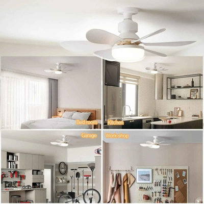 - 40W Led Ceiling Fan Light E27 With Remote Dimmable Lamp
