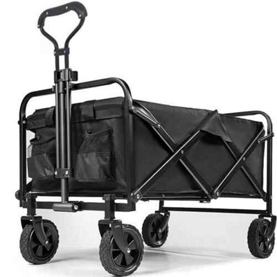  - 200Kg Heavy Duty Foldable Trolley Cart Wagon Collapsible Garden Beach Camping Festival Utility Cart