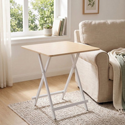  - 70Cm Square Wooden Folding Dining Table Space Saving Design