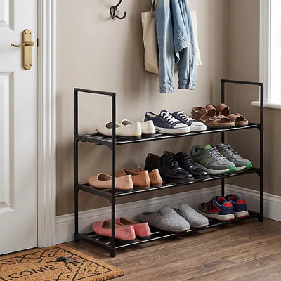  - 3 Tier Stackable Metal Shoe Rack Organizer Fits 12 To 15 Pairs For Hallway