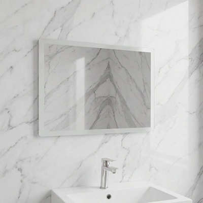  - 600 450mm Frameless Bevelled Edge Bathroom Wall Mirror Portrait Landscape Style