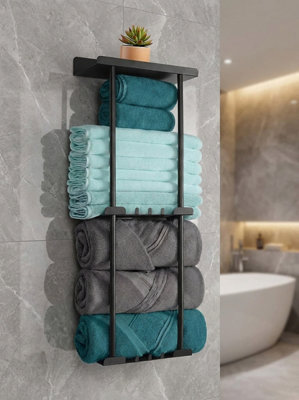  - Adjustable Self-Adhesive Wall Mounted Towel Rack