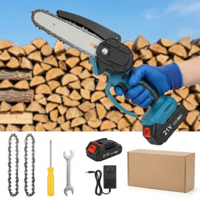  - 21V 8 Inch Cordless Garden Pruning Saw Rechargeable Outdoor Maintenance Tool With 1 Battery