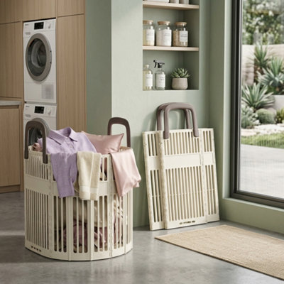  - Foldable Extra Large Laundry Hamper Dirty Clothes Basket With Handles