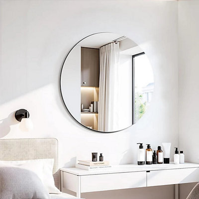  - 50Cm Frameless Round Wall Mirror For Bathroom Or Entryway