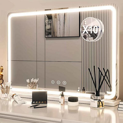  - Led Vanity Mirror With Lights 80X55Cm Dimmable Touch Control