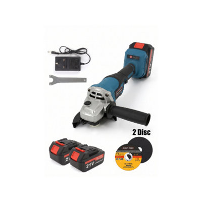  - Brushless 21V Electric Angle Grinder With 2 Batteries And Charger