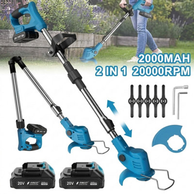  - 20V Cordless Grass Trimmer With Battery Electric Garden Strimmer Weed Cutter