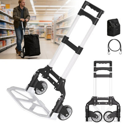  - 100Kg Folding Aluminium Hand Truck Trolley Heavy Duty Sack Cart