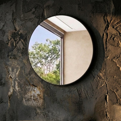  - 40Cm Round Frameless Wall Mirror Vanity Decor Mirror For Bathroom Living Room Entryway