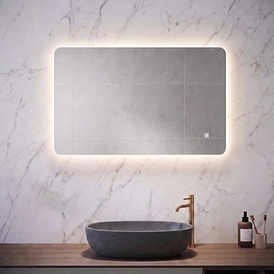  - Illuminated Bathroom Mirror With Dimmable Led Light