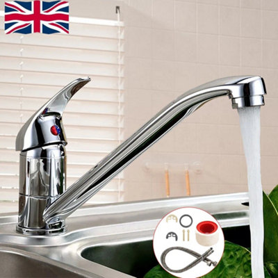  - Modern Chrome Kitchen Sink Mixer Tap Single Lever Swivel Spout Basin Faucet
