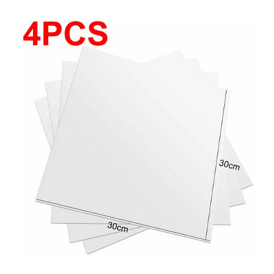  - 4Pcs 30X30Cm Self Adhesive Mirror Wall Tiles