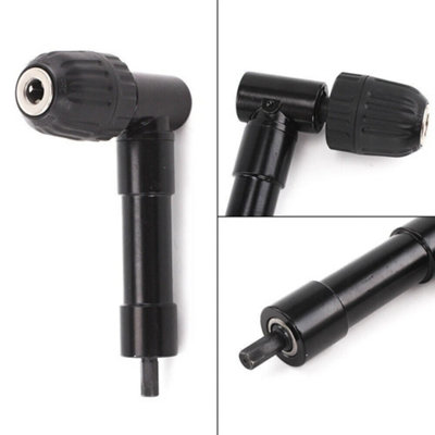  - Right Angle 90 Degree Drill Attachment Adapter Keyless Chuck