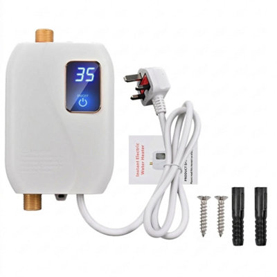  - 3000W Electric Tankless Instant Hot Water Heater  Under Sink Kitchen & Bathroom Tap