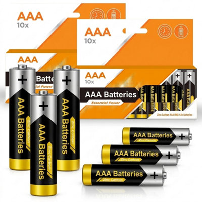 B&Q 20 Pack Aaa Heavy Duty Batteries 1.5V Long Lasting Power