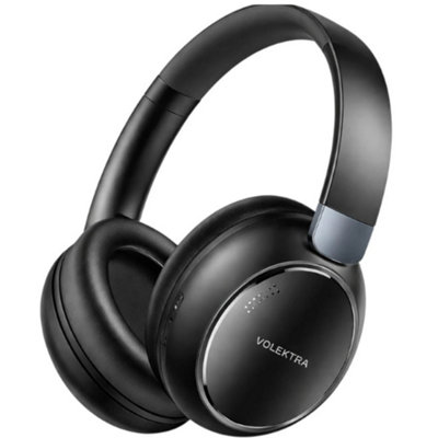 B&Q Wireless Bluetooth 5.4 Noise Cancelling Over Ear Headphones With Deep Bass