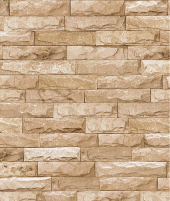Zed Décor Zed Decor Brick Slate Brown Pvc Vinyl Wallpaper 9.2 X 0.53 M Hm12-0102 from B&Q