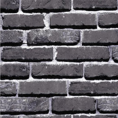 Zed Décor Zed Decor 3D Old Retro Black Brick Wallpaper 9.2 X 0.53 M Hm12-0704 from B&Q