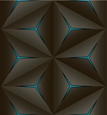 Zed Décor Zed Decor Into The Future 3D Geometric Blue Vinyl Wallpaper Hm11-1102 from B&Q